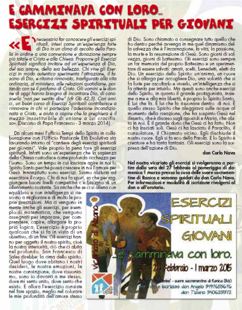ESERCIZI SPIRITUALI 2014