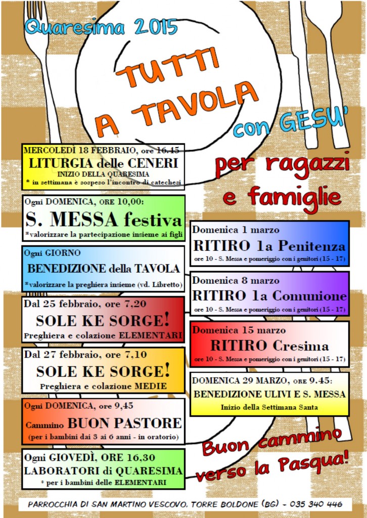 Quaresima 2015 famiglie