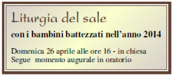 Liturgia sale 2015
