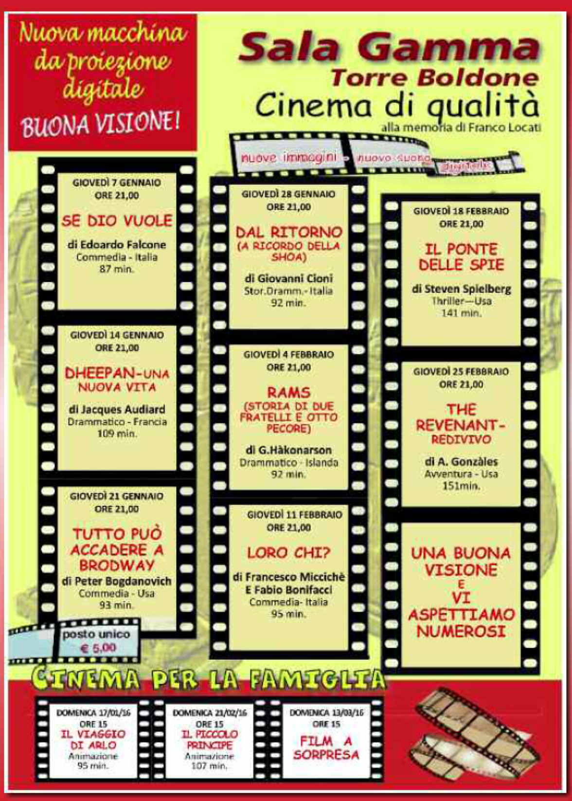 Locandina Cinema 2016