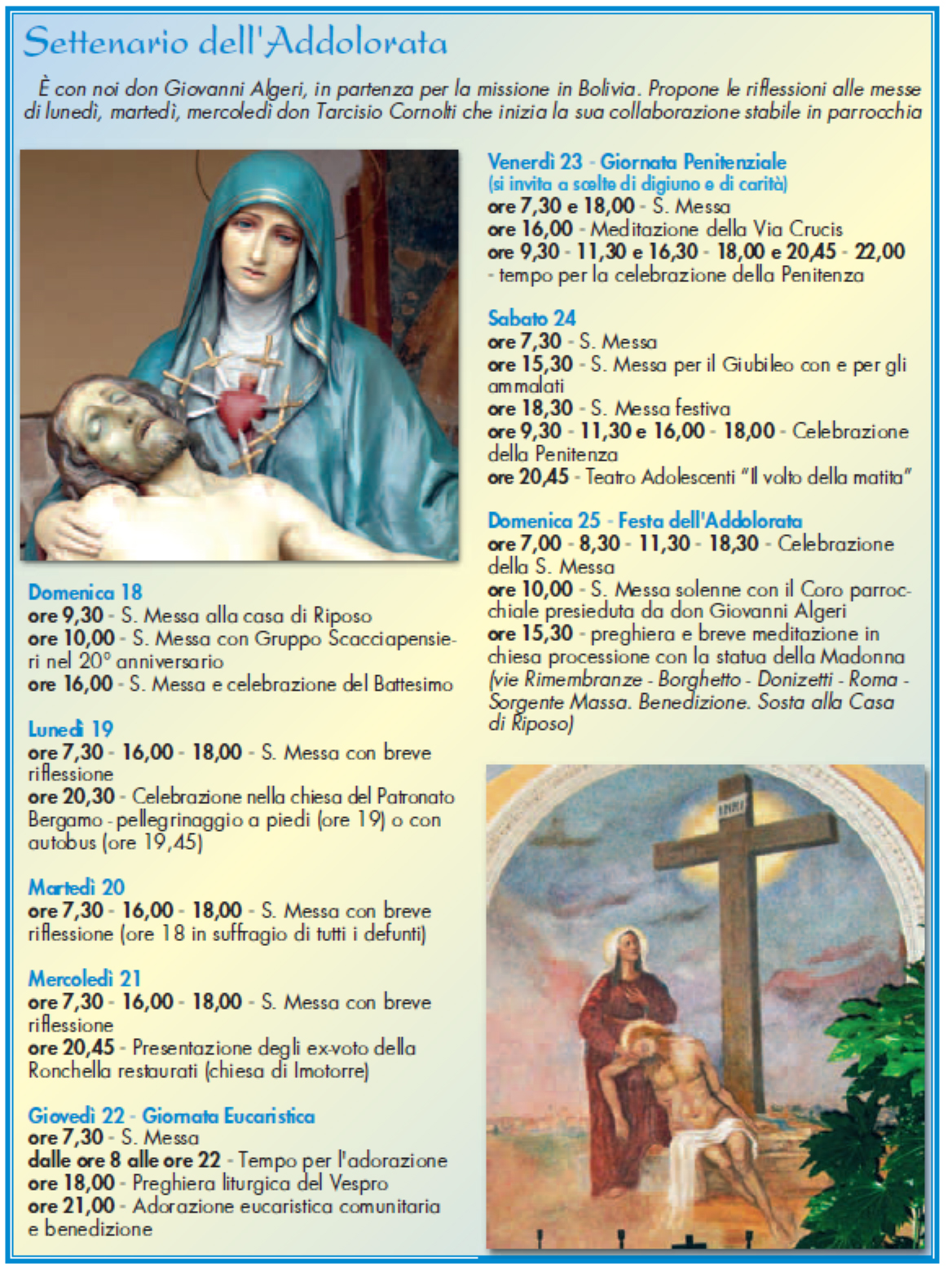 PARROCCHIA programma autunno 2016