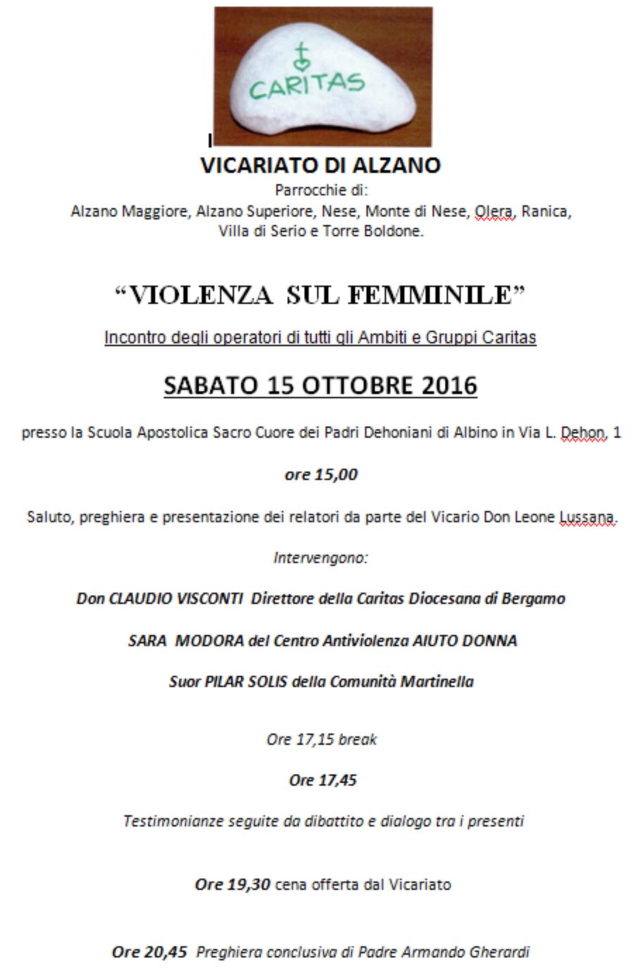 Incontro padri dehoniani 2016