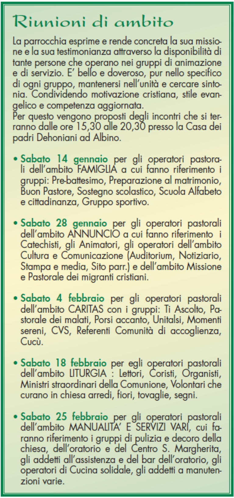 riunioni di ambito 2017