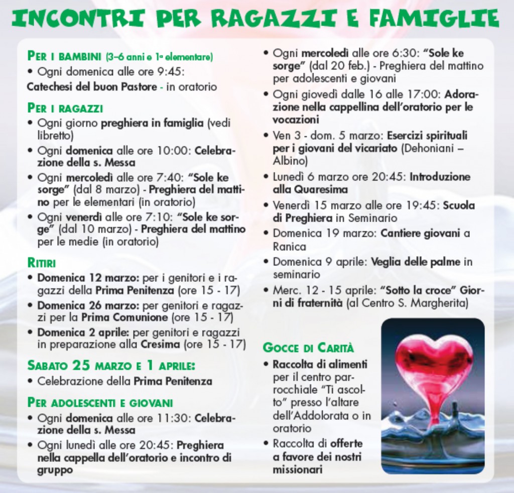 incontri in oratorio 2017