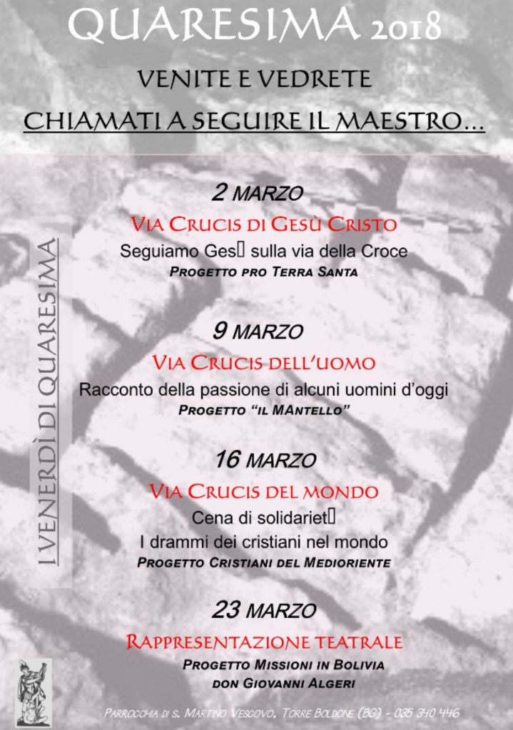 Quaresima 2018-venerdi