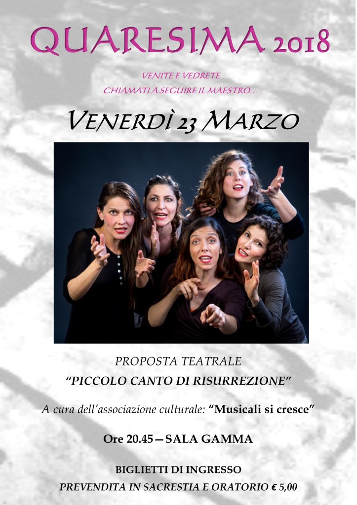 Piccolo canto risurrezione 2018