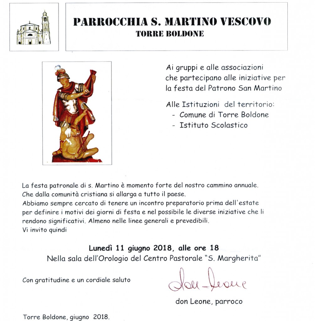 incontro san martino 2018