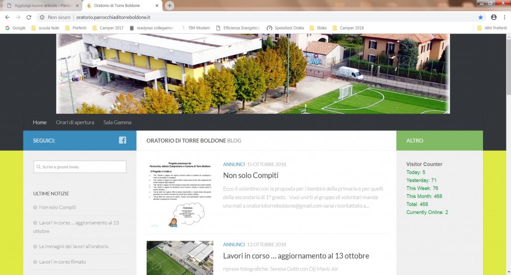 Sito Oratorio mainpage