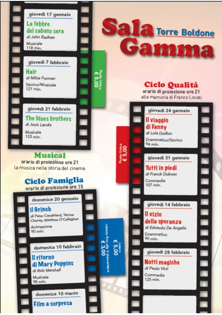 Locandina cinema primavera 2019